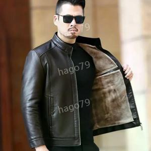 양가죽 남성용 가죽 재킷 모피 겨울 자켓 빅사이즈