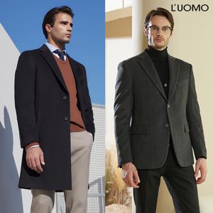 워모  남성 울 캐시미어 블렌딩 퀼팅 코트/자켓/수트/팬