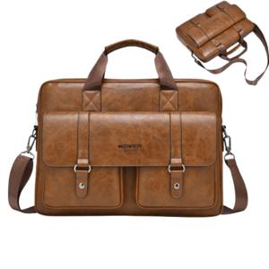 남성 비즈니스 서류 가방 대용량 고급 노트북 가방 어깨 메신저 가방 심플한 핸드백
