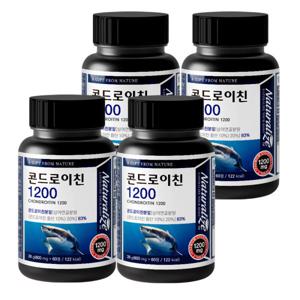 네추럴라이즈 콘드로이친 1200 600mg x 60정 4병 상어 연골 분말