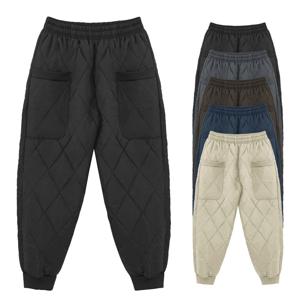 따뜻한 기모 패딩바지 겨울 누빔 솜바지 방한 조거팬츠
