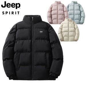 지프 JEEP SPIRIT  추동 남성 코트 솔리드 하이넥 도톰 보온 야상 캠핑 패딩