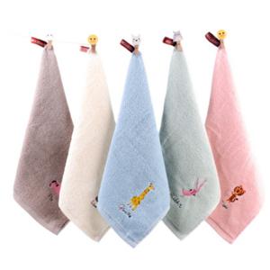 동물 자수 고리 수건 10개 세트 핸드 타올 어린이집 유치원 작은 수건 답례품 기념품 단체 선물