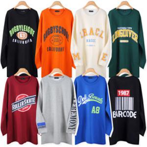 긴팔 롱티/빅사이즈/여자/박스티/원피스/임부복/면/티