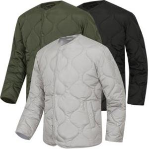 (디바옴므)항아리퀄팅 버튼 경량 라운드 패딩 자켓 점퍼 누빔 깔깔이 남여공용