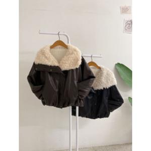 투콜 빅카라 밍크 안감 레더 블루종 점퍼(2color)