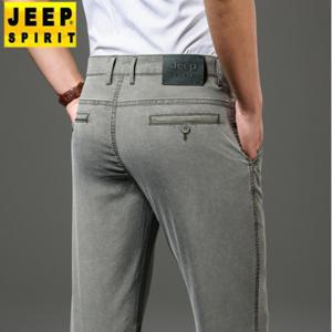 특가 정품 JEEP 여름 면바지 빅사이즈 슬랙스 스판면바지 JEEP SPIRIT 면바지 스트레이트 일자핏J6011