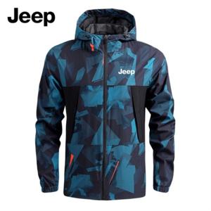 지프 JEEP 남성 봄가을 등산 아우터 얇은 캐주얼 속건 트렌치 야상 후드 재킷