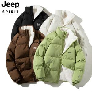 지프 JEEP SPIRIT 겨울 남녀 공용 두께 기모 스포츠 재킷 캠핑 등산 면복 외투 아웃도어