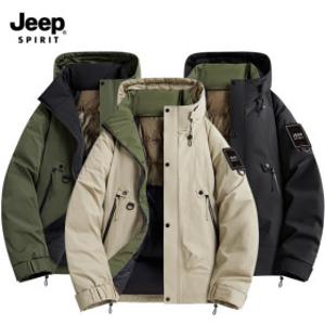 (패션픽) 지프 JEEP SPIRIT 그래핀 발열안감 후드 패딩 점퍼 방수 재킷 JP999