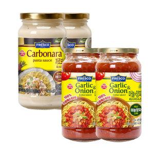 프레스코파스타소스 까르보나라 360G 2개 + 마늘양파 600G 2개