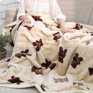 러브베어 양면 극세사 밍크 담요 대형 겨울 무릎담요 블랭킷 이불 캠핑 150x200