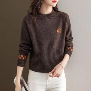 여성 봄가을 긴팔 니트 스웨터