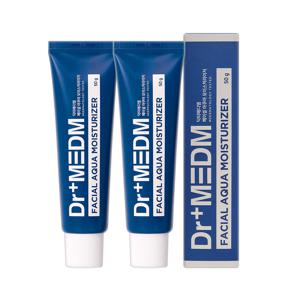 (1+1)닥터메디엠 아쿠아 크림 50g X2개 + 물티슈 /수분크림/수분 보습 진정 영양/26년04월까지