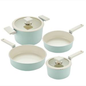 해피콜 앳지 블랑 냄비+후라이팬 IH 인덕션 4종- 민트