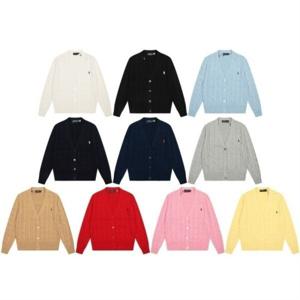 폴 로 이른 가을 신상 꽈배기 니트 카디건 기질 통근 긴팔 니트 스웨터