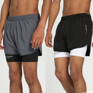 하프 이중 반바지 트레이닝복 밴딩 스포츠 운동 헬스 짐웨어 체육 러닝 남자여성 빅사이즈