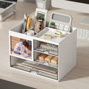 메모지증정 올인원 데스크 테리어 오거나이저 책상정리함 미니서랍 사무실 책상 꾸미기 정리 수납 용품