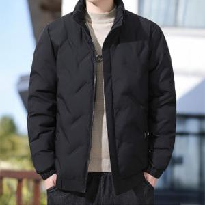 화이트 덕다운 남성 미니멀 경량 패딩 점퍼