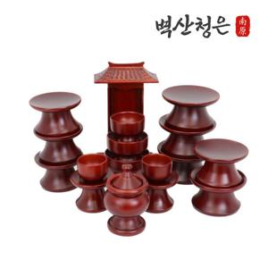 벽산청은 남원정품 민속 오리목 간편제기세트 17p 꼭 필요한 제기만 뽑아서 간단하게