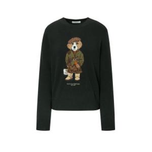 25FW 시즌오프HAZZYS HARRY 해리 자수 울100 풀오버 다크그린 HSSW5D906E3