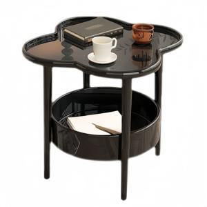 GBKING 2단 쇼파 사이드 테이블  꽃 모양 원탁 티테이블