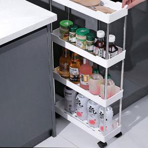 냉장고 주방 세탁실 틈새 서랍장 이동식 트롤리 바퀴 수납장