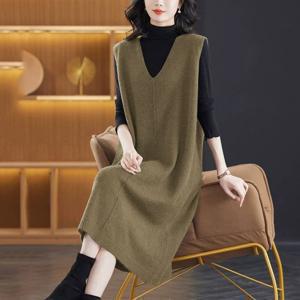여성 니트 원피스 겨울 스타일리쉬하게 캐주얼하게 루즈핏 날씬해 보이는 엄마 스타일