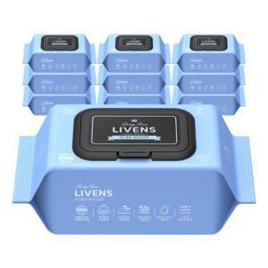 [비밀특가/특가 1위상품] 리벤스 대용량 아기물티슈 퓨어워터 엠보싱 캡형 100매x10팩