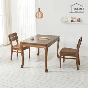 라로퍼니처 프렌치앤틱 800 고무나무 원목 식탁 세트 (식탁+의자2)