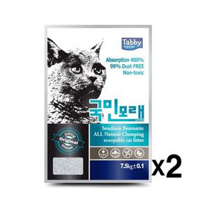 태비토퍼 국민 모래 오리지날 7.5kg(무향) X2 응고형