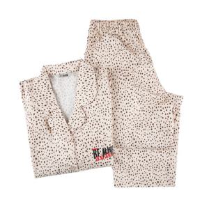 [예스]베이지 브라운 호피  남성 면 잠옷YSMNY852