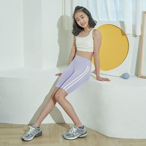 [요가피기](YP80122)사이드라인 5부 레깅스_라벤더쉐도우