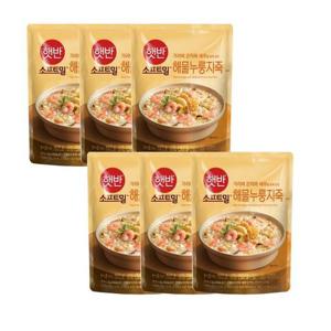 [CJ제일제당] 햇반 소프트밀 해물누룽지죽 420g 6개