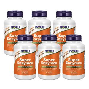 6개X  나우푸드    슈퍼  엔자임  효소  90정