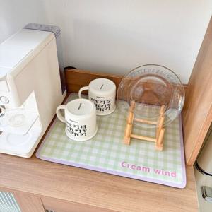 논슬립 식기 건조 주방 규조토 드라잉 매트 인테리어 받침대