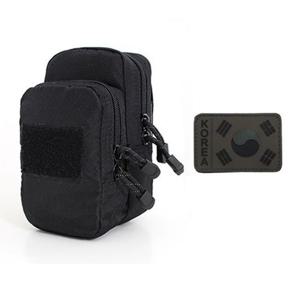남성 전술파우치 블랙 휴대용 허리 파우치
