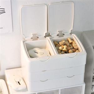 원터치 팝업 사각 서랍 화장대 수납함 2구