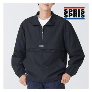 [스프리스][스프리스] 남성 3단 배색 아노락 점퍼_블랙