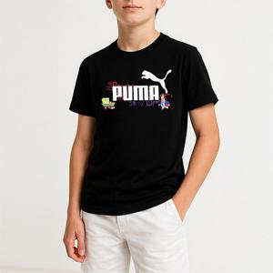 [푸마 키즈]푸마 스폰지밥 키즈 아동 주니어 반팔티 블랙 622212