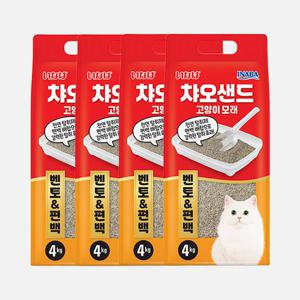 [4개 세트] 이나바 챠오샌드 벤토&편백 4kg 고양이 모래