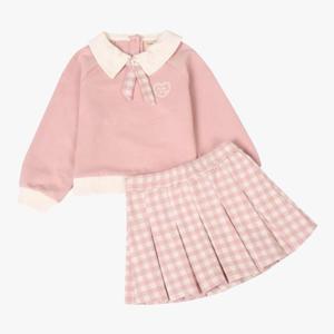 치크 HC04 맨투맨 주름치마 세트 CKSM2492G