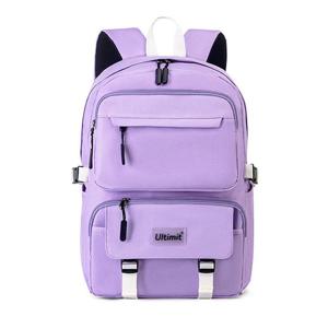 사각 포켓 패션 백팩 퍼플 책가방 여대생 예쁜 천백팩