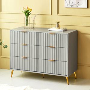 리빙인도무스 고흐 3단 와이드 서랍장 그레이