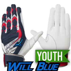 [미즈노]미즈노 야구 유소년 윌드라이브 배팅장갑 [곤적] 1EJEY2
