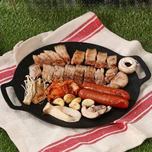 라체나 인덕션 그리들 캠핑 고기 불판 구이팬 36cm 원형그리들 그리들팬 고기판 캠핑그리들 고기불판 구이