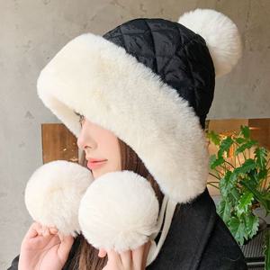 누빔 군밤 모자 방한 귀마개모자 겨울모자 털모자