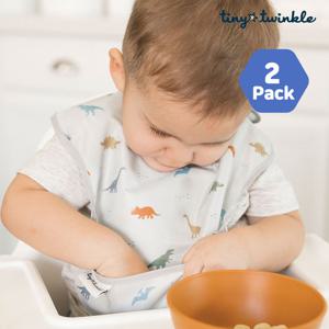 타이니트윙클 방수 아기 이유식 턱받이 2set(컬러택)