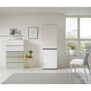 데코라인 비크 주방 수납장 베란다 냉장고장 다용도 그릇장 600 베이비핑크 방문설치