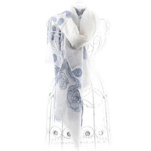 아트박스/더로라 마 여름스카프 - 블루 장미 S5119